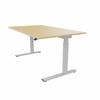 OKA Easy Up Electric Height-Adjustable Ergonomic Desk for Home Office, 5-Year Warranty, Made in Germany (Vicenza Oak Top/Silver Frame, 160 x 90 cm) view 2