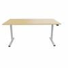OKA Easy Up Electric Height-Adjustable Ergonomic Desk for Home Office, 5-Year Warranty, Made in Germany (Vicenza Oak Top/Silver Frame, 160 x 90 cm) view 3