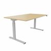 OKA Easy Up Electric Height-Adjustable Ergonomic Desk for Home Office, 5-Year Warranty, Made in Germany (Vicenza Oak Top/Silver Frame, 160 x 90 cm) view 4