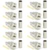 RANGEFUL FME Male Connectors for RG58 LMR195 RG303 RG141 RG142 RG400 RF Crimp Coaxial Cables, Nickel-Plated, 10-Pack view 1
