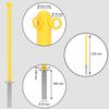 TIBU Yellow Stainless Steel Barrier Post with Ground Sleeve, 42.4 mm view 2