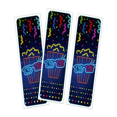 Minkocards 8 Cinema Bookmarks, Kids' Birthday Party Favors