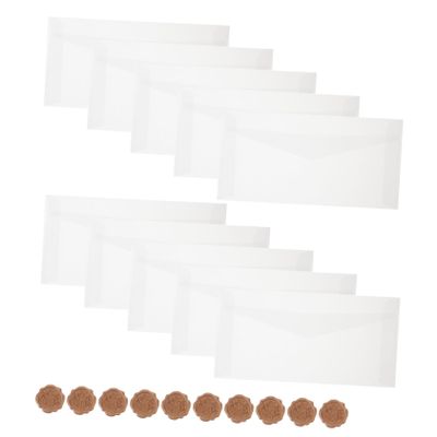 CAXUSD 10-Pack Translucent Paper Envelopes for Cards, Invitations & Gifts