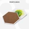 Hexagonal Ceramic Coasters with Brazilian Fingerprint Design view 2