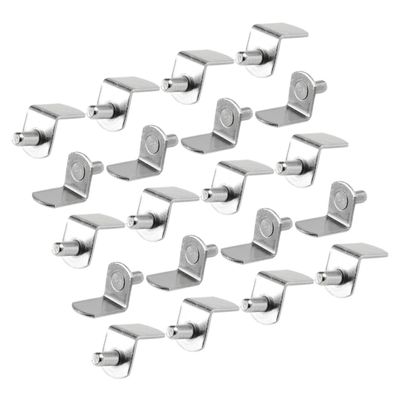 20 Iron Shelf Support Pegs, Silver, 6 mm