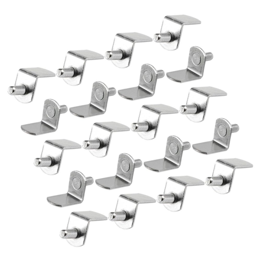 20 Iron Shelf Support Pegs, Silver, 6 mm