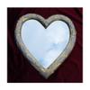 Heart-Shaped Baroque Wall Mirror, Gold and White view 1
