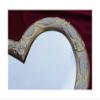 Heart-Shaped Baroque Wall Mirror, Gold and White view 4