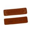 STOBOK 24-Piece Handmade PU Leather Sewing Labels with Holes and Buttons view 3