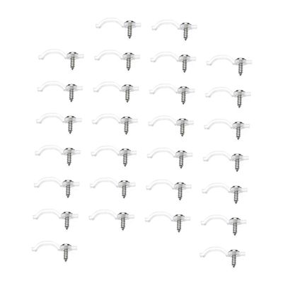 Veemoon 100 Transparent LED Light Strip Mounting Clips with Screws