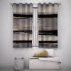 HOBBOY Black Ink Art Blackout Curtains, Gray & Yellow Watercolor, 2 Panels, 2x W140 x L160 cm view 2