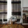 HOBBOY Black Ink Art Blackout Curtains, Gray & Yellow Watercolor, 2 Panels, 2x W140 x L160 cm view 3