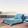 Bassetti MERGELLINA Bed Linen Set with 2 Pillowcases, 100% Cotton Sateen, Ocean Blue B1, 200 x 200 cm view 2