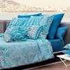 Bassetti MERGELLINA Bed Linen Set with 2 Pillowcases, 100% Cotton Sateen, Ocean Blue B1, 200 x 200 cm view 3