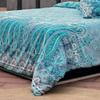 Bassetti MERGELLINA Bed Linen Set with 2 Pillowcases, 100% Cotton Sateen, Ocean Blue B1, 200 x 200 cm view 4