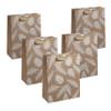SIGEL Premium Gift Bags, Pine Cones and Pine Branches, Large, 5-Pack view 1
