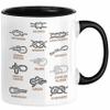 Nautical Knot Mug – Sailing and Motorboating (Black) view 1