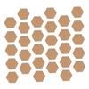 Operitacx Non-Slip Self-Adhesive Hexagonal Cork Coffee Coasters, 30-Pack, Heat-Resistant, Khaki view 1