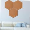 Operitacx Non-Slip Self-Adhesive Hexagonal Cork Coffee Coasters, 30-Pack, Heat-Resistant, Khaki view 2