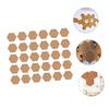 Operitacx Non-Slip Self-Adhesive Hexagonal Cork Coffee Coasters, 30-Pack, Heat-Resistant, Khaki view 4