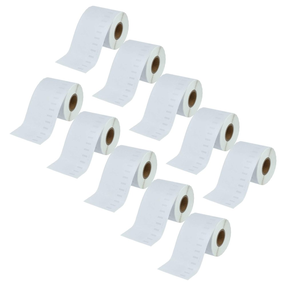 vhbw 10x Label Rolls, 59 x 190 mm, 110 Labels, Compatible with Dymo LabelWriter LW400 Turbo, LW450 Duo and LW450 Label Printers, White