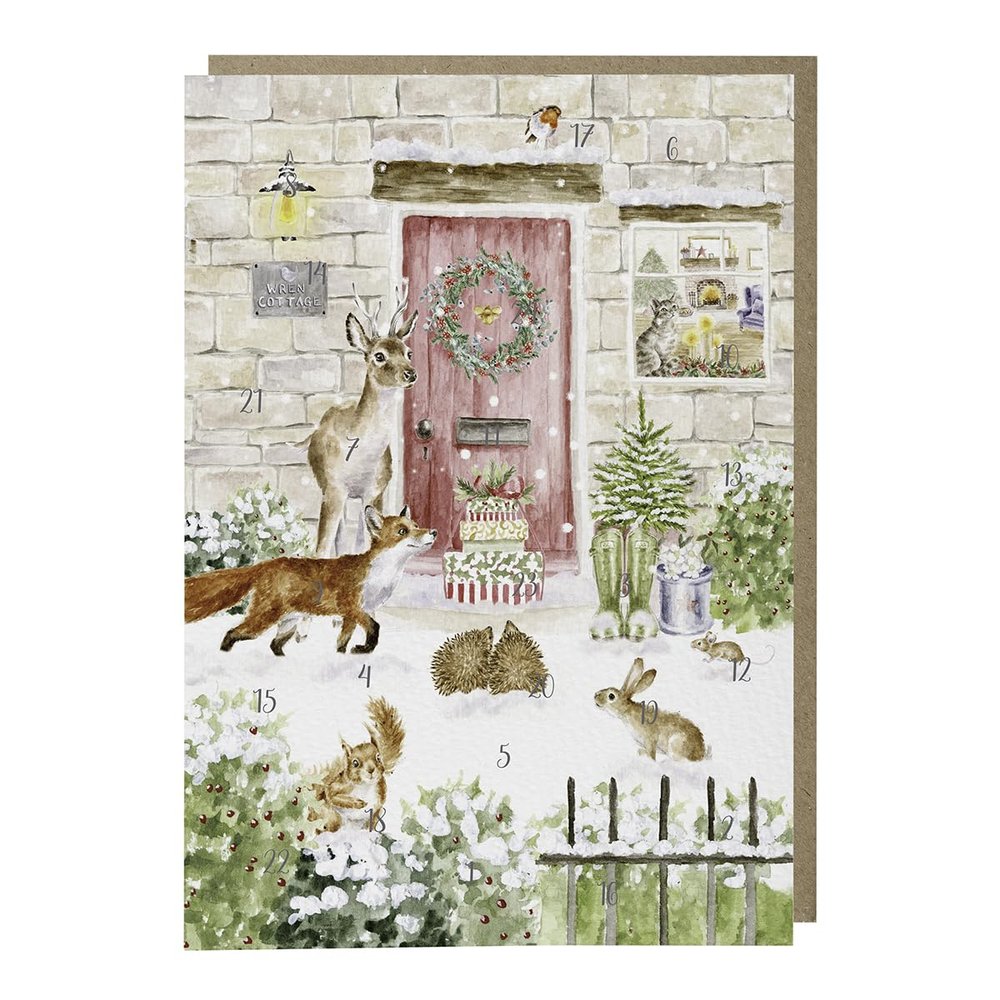 Wrendale Designs by Hannah Dale Christmas Cottage Woodland Animal Advent Calendar