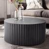 mbelando Round Coffee Table, Black Powder-Coated Metal, 67 x 67 x 31 cm view 2