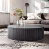 mbelando Round Coffee Table, Black Powder-Coated Metal, 67 x 67 x 31 cm view 3