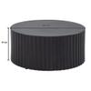 mbelando Round Coffee Table, Black Powder-Coated Metal, 67 x 67 x 31 cm view 4