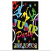 12 Birthday Invitation Cards – Jump Party Disco Theme for Kids, with Envelopes, Bags, Bookmarks, Stickers, City-Country-River and Tic-Tac-Toe view 3