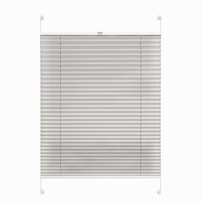 Rettika Pleated Blind Without Drilling, Clamp-Fix, Pearl, 55 x 180 cm