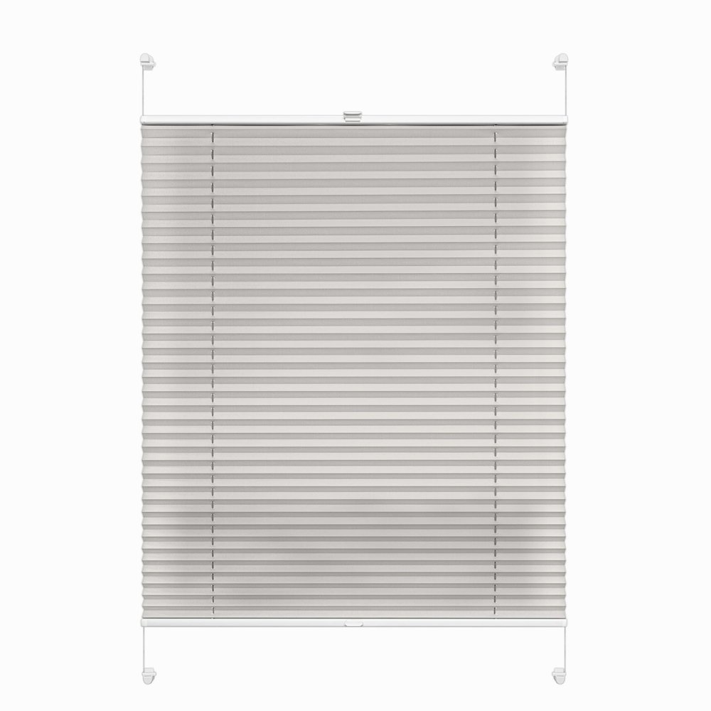 Rettika Pleated Blind Without Drilling, Clamp-Fix, Pearl, 55 x 180 cm