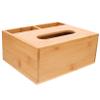 Zerodeko Wooden Tissue Box with Grid Design view 1