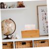 Zerodeko Wooden Tissue Box with Grid Design view 3