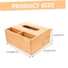 Zerodeko Wooden Tissue Box with Grid Design view 4