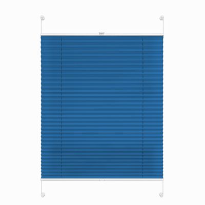 Rettika No-Drill Pleated Blind, Blue, 50 x 200 cm