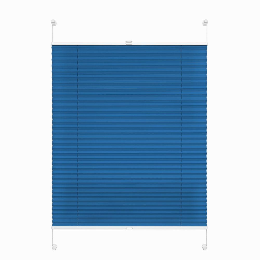 Rettika No-Drill Pleated Blind, Blue, 50 x 200 cm