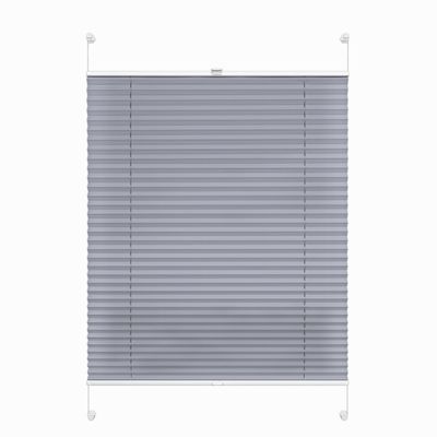 Rettika No-Drill Pleated Blind, Clip-Fit, Plum, 105 cm W x 200 cm H