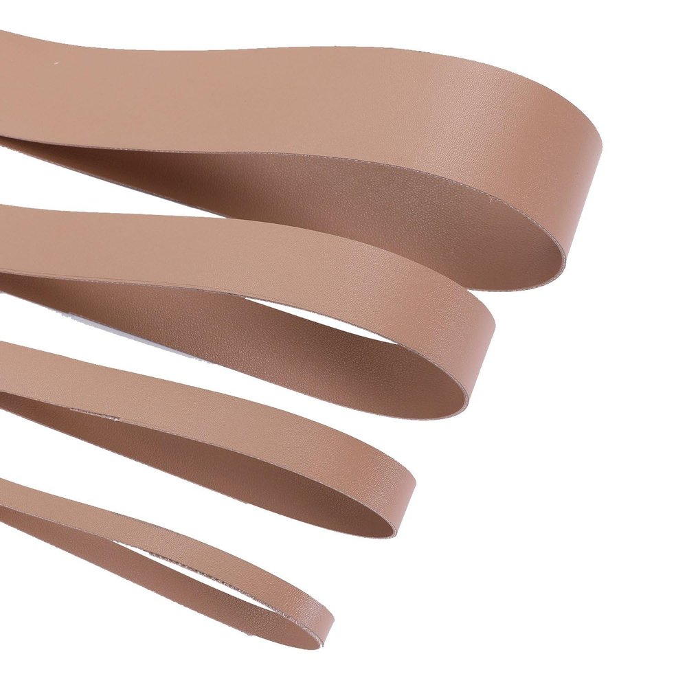 Faux Leather Strap Trim, Double-Sided Flat Tape, Camel #238, 10 mm x 1 m