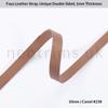Faux Leather Strap Trim, Double-Sided Flat Tape, Camel #238, 10 mm x 1 m view 2