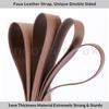Faux Leather Strap Trim, Double-Sided Flat Tape, Camel #238, 10 mm x 1 m view 4