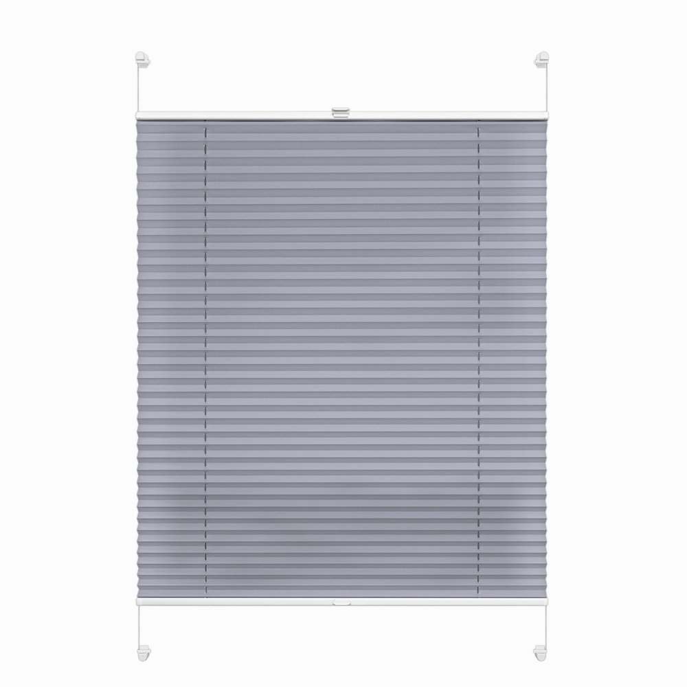 Rettika No-Drill Pleated Blind, Plum, 80 x 150 cm