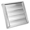 Stainless Steel Wall Vent Cover for Exterior Wall, Silver, Robust view 1
