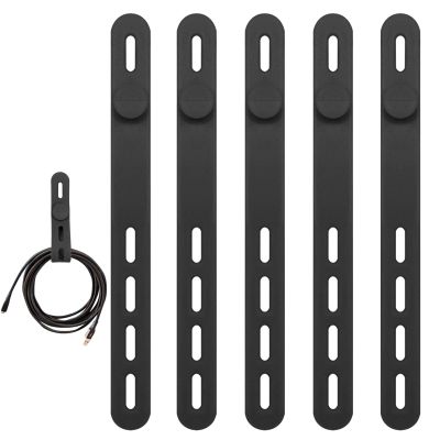 Shurzzesj Reusable Silicone Cable Ties, 4 Adjustable Holes