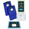 Minkocards 6 Invitations for a 9th Birthday, Jump Trampoline Theme, with Envelopes, Blue Party Bags, Stickers and Battleship Games view 1