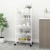 Primal Internet GmbH Narrow 5-Tier Rolling Kitchen Cart, Metal, White view 2