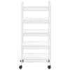 Primal Internet GmbH Narrow 5-Tier Rolling Kitchen Cart, Metal, White view 4