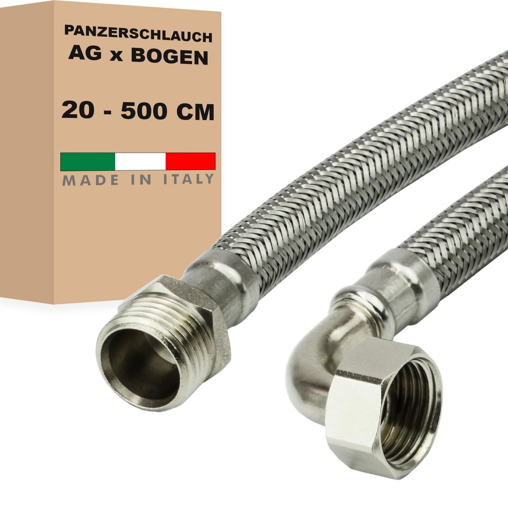 AWM Stainless Steel Flexible Hose DN8, 1/2 in, 130 cm
