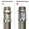 AWM Stainless Steel Flexible Hose DN8, 1/2 in, 130 cm view 4