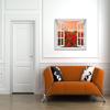 Wallario Glass Picture 60 x 90 cm with Window Frame Illusion: Poppies in a Field view 2